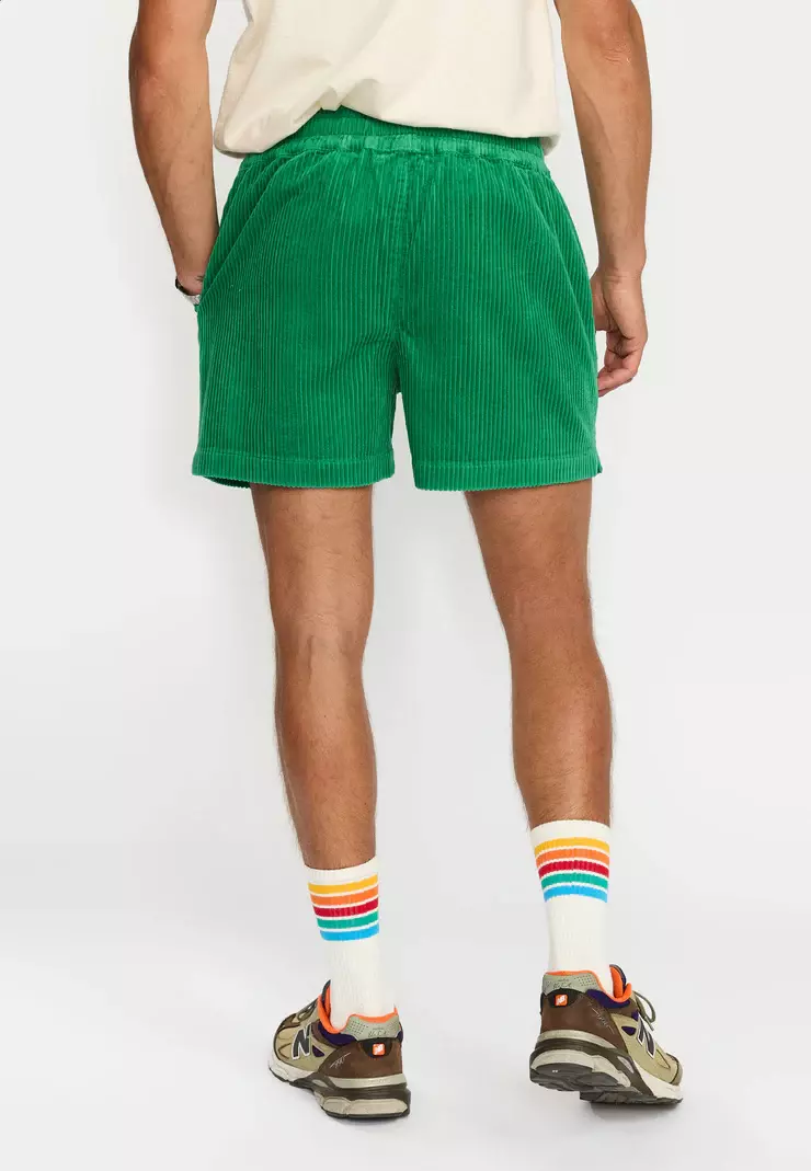 Revolution Green Cord Casual Shorts Herren grün